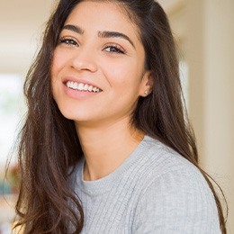 Woman with beautiful teeth smiling